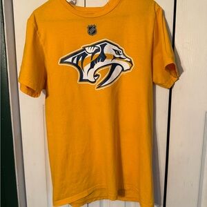 NHL Predators Gold and Navy Logo T-Shirt